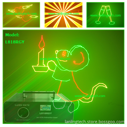 Animation Laser 300mw RGY Stage Laser Show System